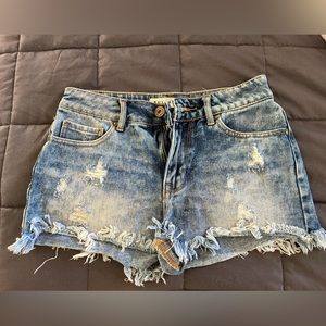 Pacsun ripped jean shorts